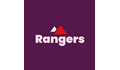 Rangers written in light purple on dark purple background