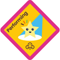 Brownies performing interest badge