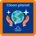 Guides clean planet interest badge