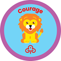 Rainbows courage interest badge