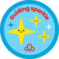 Rainbows guiding sparkle interest badge